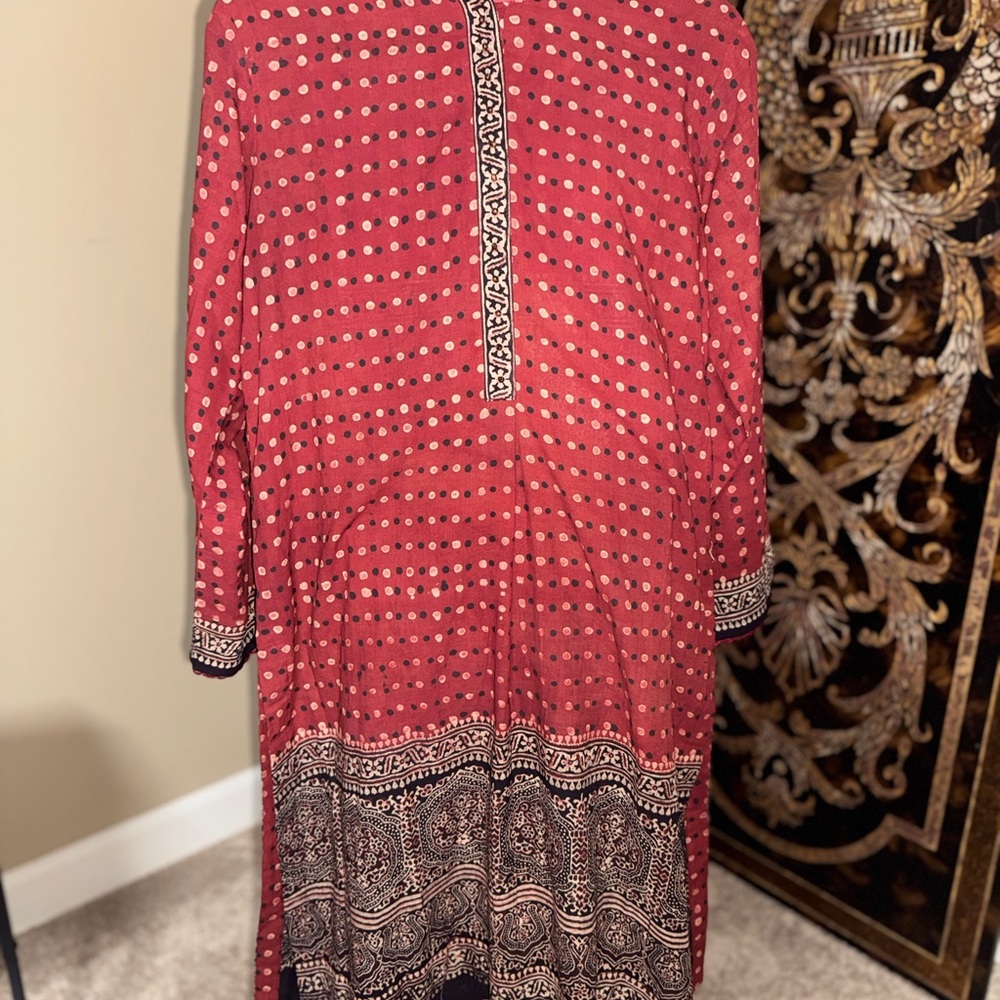 Pakistani 2 piece Ajrak vegan dye dress